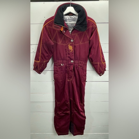 Vintage Spyder Retro 90s Insulated Ski Sport Suit Kids Size 12 - Picture 1 of 10